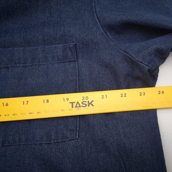 R&R Ladies Size XL (18) Full Zip Straight Fit Blue Jean Jacket - Picture 9 of 11